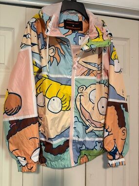 Members Only x Nickelodeon Rugrats FZ Windbreaker Jacket sz Small